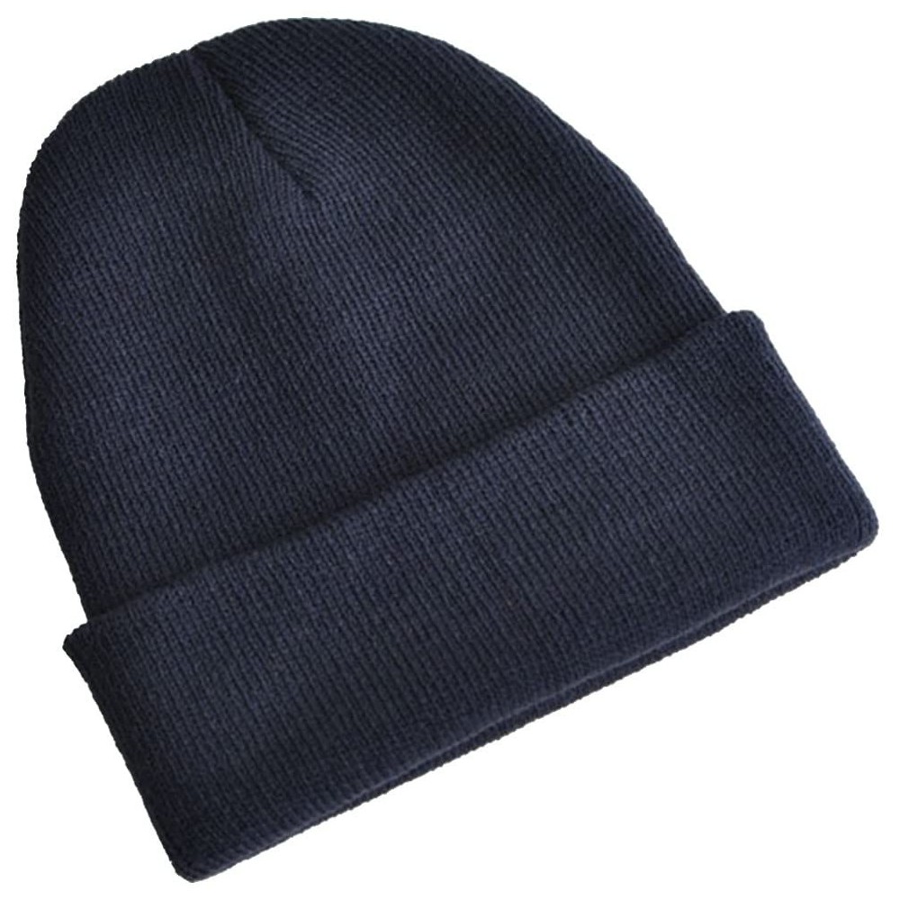 Skullies & Beanies Warm Comfortable Winter Knitted Beanie Hats (Dark Grey) - Dark Grey - CN11IFUHYSZ $9.45