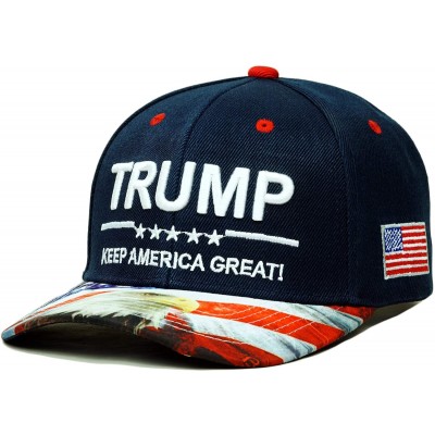 Baseball Caps Trump Keep America Great! Embroidery Hat Adjustable 45 President USA Eagle Baseball Cap - Navy - CA18E8UNXEO $1...