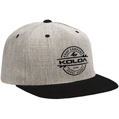 Baseball Caps Snap-Back Hat - Heather Grey Black With Black Embroidered Logo - C712MAHS665 $28.36