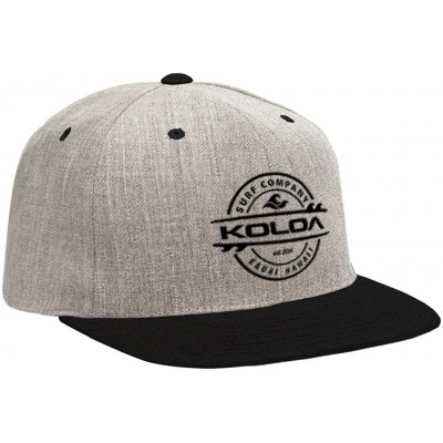 Baseball Caps Snap-Back Hat - Heather Grey Black With Black Embroidered Logo - C712MAHS665 $17.17