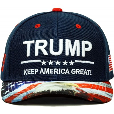 Baseball Caps Trump Keep America Great! Embroidery Hat Adjustable 45 President USA Eagle Baseball Cap - Navy - CA18E8UNXEO $1...