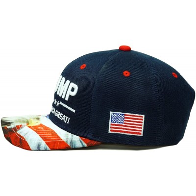 Baseball Caps Trump Keep America Great! Embroidery Hat Adjustable 45 President USA Eagle Baseball Cap - Navy - CA18E8UNXEO $1...