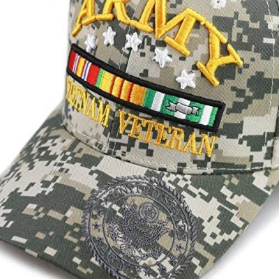 Baseball Caps 1100 Official Licensed 3D Vietnam Veteran Ribbon Logo Cap - Digital Camo - CE12J1J4KOT $15.22