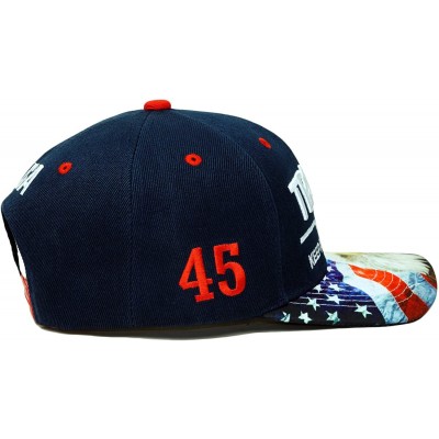 Baseball Caps Trump Keep America Great! Embroidery Hat Adjustable 45 President USA Eagle Baseball Cap - Navy - CA18E8UNXEO $1...