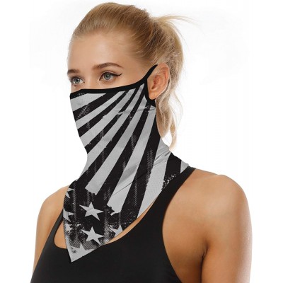 Balaclavas Printed Outdoor Cycling Hanging mask- Sports Mask Ice Silk Neck Cover Hang Ear Triangle Face Mask Tube Scarf - CG1...