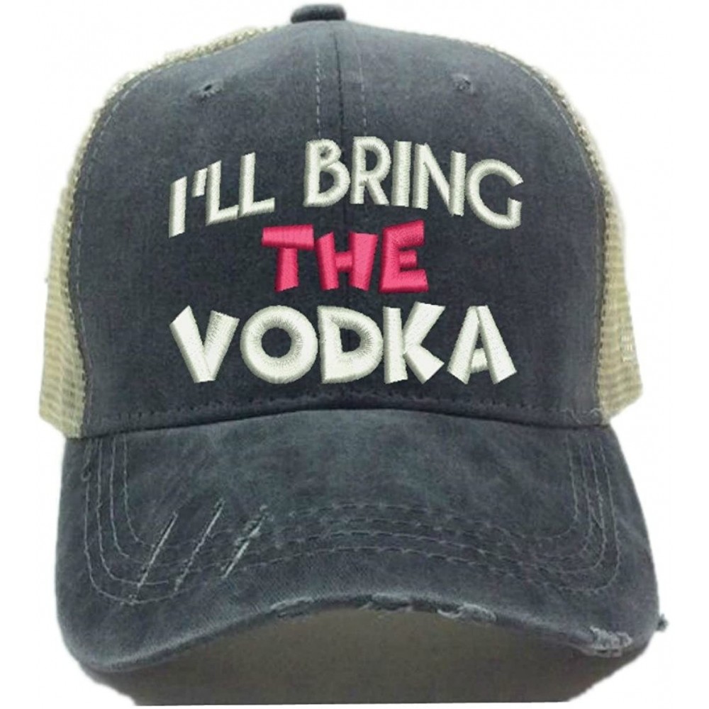 Baseball Caps Alcohol Decisions Custom Distressed Trucker - CC18DQ6KSCS $22.93