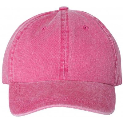 Baseball Caps Pigment Dyed Cotton Twill Cap - Fuchsia - CV18HEC6ZTN $8.52