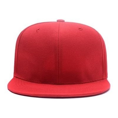Baseball Caps Men Women Custom Flat Visor Snaoback Hat Graphic Print Design Adjustable Baseball Caps - Red - CO18GEWY926 $13.85
