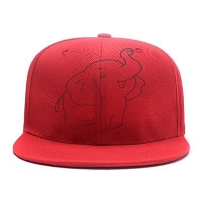 Baseball Caps Men Women Custom Flat Visor Snaoback Hat Graphic Print Design Adjustable Baseball Caps - Red - CO18GEWY926 $13.85