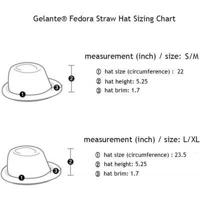 Fedoras Summer Trilby Fedora Panama Straw Hats - White - CW18TRCDAQY $9.83