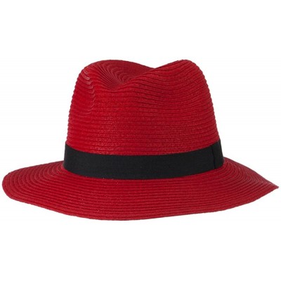 Fedoras Big Brim Fedora - Red - CZ11KYP2NNP $11.16