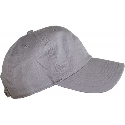 Baseball Caps Oceanside Solid Color Adjustable Baseball Cap - Light Gray - CY1219NZBMP $7.62