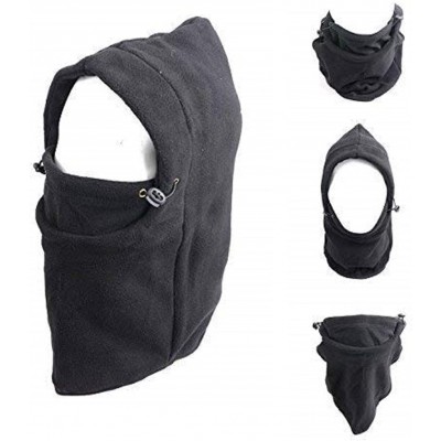 Balaclavas Balaclava Face Mask for Cold Weather Fleece Ski Mask Neck Warmer - Lengthen Version - Black - C6128Q1MJ6J $21.17