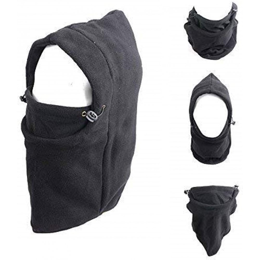 Balaclavas Balaclava Face Mask for Cold Weather Fleece Ski Mask Neck Warmer - Lengthen Version - Black - C6128Q1MJ6J $11.55
