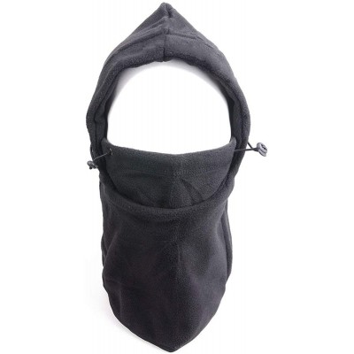 Balaclavas Balaclava Face Mask for Cold Weather Fleece Ski Mask Neck Warmer - Lengthen Version - Black - C6128Q1MJ6J $11.55