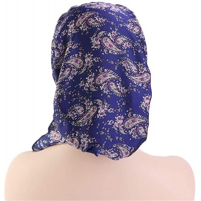 Skullies & Beanies Scarves Pre Tied Headwear Bandana Headwraps - Navy - CT18RKWE935 $8.06