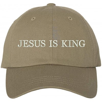 Baseball Caps Jesus is King Embroidered Unisex Baseball Hat - Kanye West Inspired - Music Lover Merch - Khaki - CB18AS6EHT0 $...