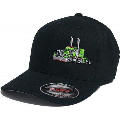 Baseball Caps Trucker Truck Hat Big Rig Cap Flexfit - Lime Green - CE18UC3OYUH $28.75