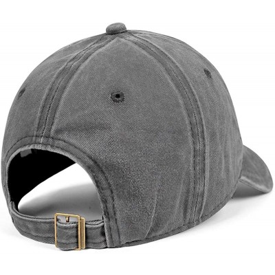 Baseball Caps White Logo-Cool Denim Adjustable Snapback Meshback Cap for Mens - Grey-38 - CK18T0HKSW0 $17.66