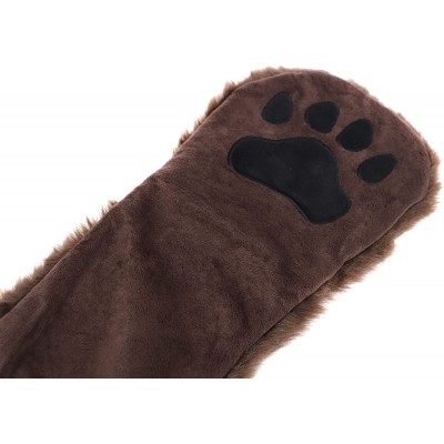 Skullies & Beanies 3-in-1 Multi-Functional Animal Hat- Scarf- Mitten Combo - Brown Bear - CT126P70BWZ $15.08