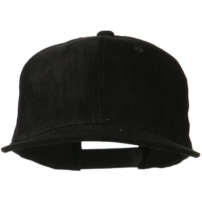 Baseball Caps Corduroy Vintage Snapback Cap - Black - CL11RNPJBHF $24.64