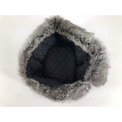 Bomber Hats Men's Rabbit Full Fur Russian Ushanka Trooper Hats Multicolor - Gray - C911MBTZZU5 $33.86