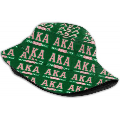 Bucket Hats Alpha Alpha Fashion Print Bucket Hat Summer Fisherman Cap for Women - Black1 - CQ18WY2X2N3 $28.84