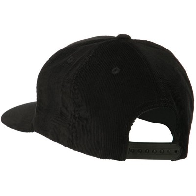 Baseball Caps Corduroy Vintage Snapback Cap - Black - CL11RNPJBHF $24.64