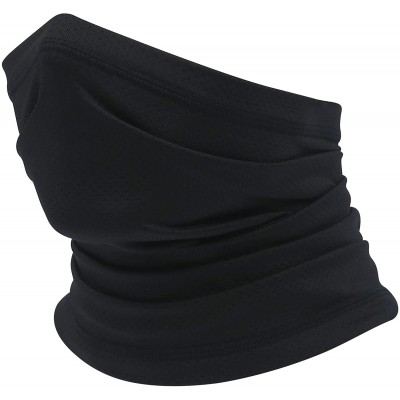 Balaclavas Summer Neck Gaiter Face Mask - Dust & Sun UV Protection Breathable Neck Cover Face Scarf - Black - C5197NO8HME $10.85