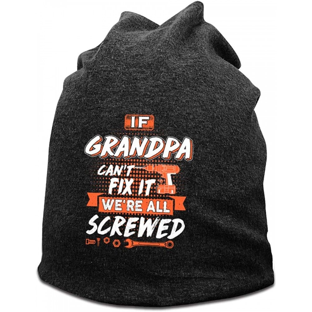 Skullies & Beanies I Run Hoes for Money Women's Beanies Hats Ski Caps - If Grandpa Can't Fix It We're Screwed /Deep Heather -...