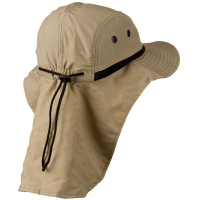 Sun Hats Mesh Sun Protection Flap Hat - Khaki - CU110A3X1M7 $10.88