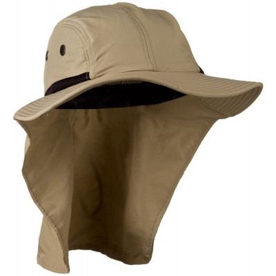 Sun Hats Mesh Sun Protection Flap Hat - Khaki - CU110A3X1M7 $10.88