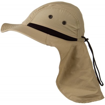 Sun Hats Mesh Sun Protection Flap Hat - Khaki - CU110A3X1M7 $10.88