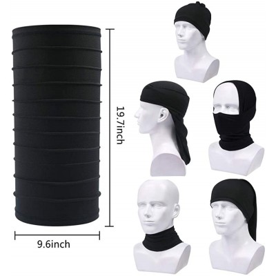 Balaclavas Summer Neck Gaiter Face Mask - Dust & Sun UV Protection Breathable Neck Cover Face Scarf - Black - C5197NO8HME $10.85
