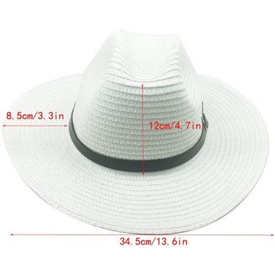 Cowboy Hats Stained Woven Straw Outback Western Cowboy Adult Sun hat - Beige - CZ183L3SEI2 $11.97