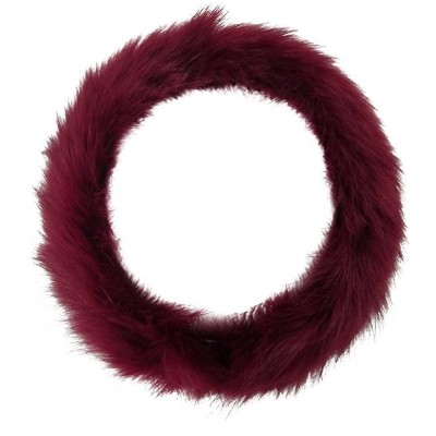 Cold Weather Headbands Women's Faux Fur Headband Winter Russian Ski Earwarmer with Fleece Lining - Wine Red - CZ12NRF2S1E $14.55