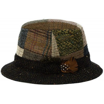 Newsboy Caps Men's Donegal Tweed Original Irish Walking Hat - Patchwork Toning - CY12COGBB57 $52.68