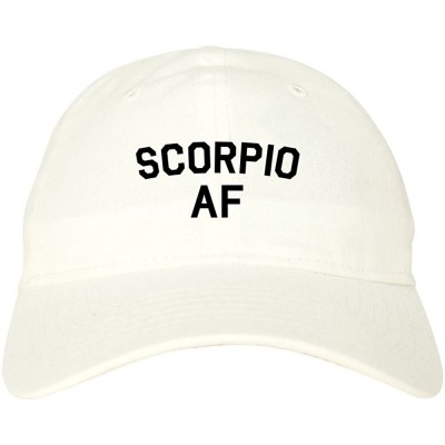 Baseball Caps Scorpio AF Astrology Sign Dad Hat Baseball Cap - White - CC188N4ORL7 $22.26