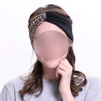 Headbands Leopard Headbands Hairbands Headband Bandanas - Dark Purple - CS18WZ2TOM3 $23.47