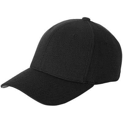 Baseball Caps Cool & Dry Pique Mesh Cap (6577CD) - Black - CV12HHBFLLJ $12.90