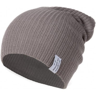 Skullies & Beanies Soft Ribbed Slouchy Beanie - Light Grey - CF11Y94P0C3 $7.74