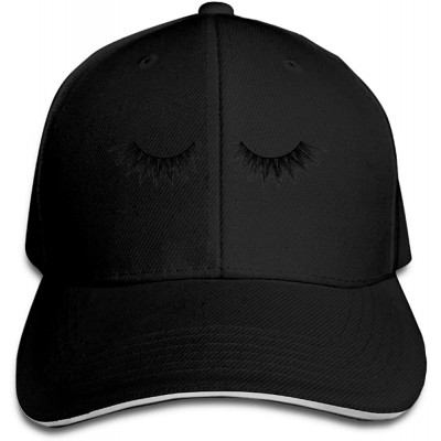 Baseball Caps Eyelash Casual Unisex Unstructured Cotton Cap Adjustable Baseball Hat Cap - Black - C5186EUGM90 $12.21