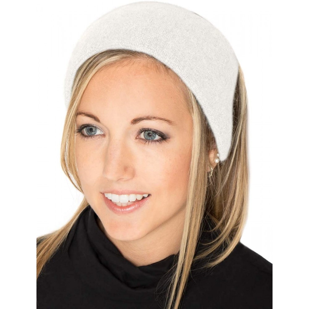 Cold Weather Headbands LUXURY ALPACA Ear Warmer Headband Ski/Snowboard/Sport - Ivory - CJ128QAM6Q7 $21.93