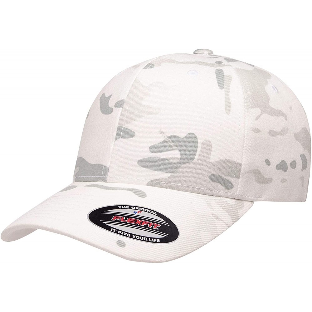 Baseball Caps Flexfit Baseball Fitted Cap- Multicam Alpine- L/X-Large - Alpine - CQ18X2WOYIX $12.82