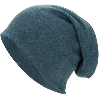 Skullies & Beanies Unisex Comfy Cotton Beanies Soft Sleep Cap for Hairloss Cancer Chemo - 4 Pack C - C118U0AIENS $13.14