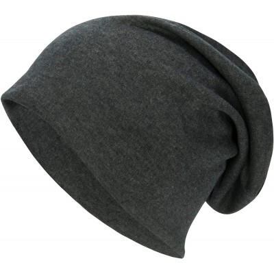 Skullies & Beanies Unisex Comfy Cotton Beanies Soft Sleep Cap for Hairloss Cancer Chemo - 4 Pack C - C118U0AIENS $13.14