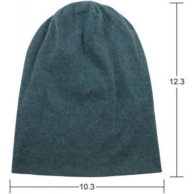 Skullies & Beanies Unisex Comfy Cotton Beanies Soft Sleep Cap for Hairloss Cancer Chemo - 4 Pack C - C118U0AIENS $13.14