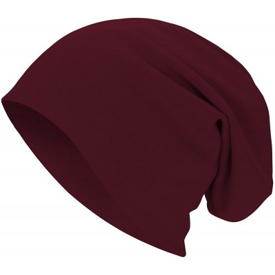 Skullies & Beanies Unisex Comfy Cotton Beanies Soft Sleep Cap for Hairloss Cancer Chemo - 4 Pack C - C118U0AIENS $13.14