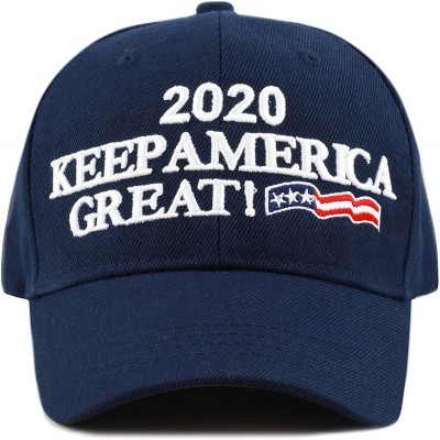 Baseball Caps Trump 2020 President Keep America Great Flag Cotton 3D Cap - Kag - Navy - CQ18RG4YDXS $8.77