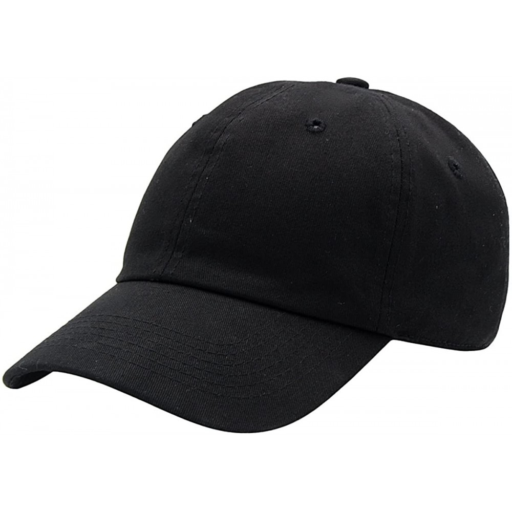 Baseball Caps Baseball Cap for Men Women - 100% Cotton Classic Dad Hat - Black - CZ18EE4X286 $10.00